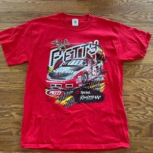 Vintage Nascar Kyle Petty Racing T shirt sz Large Red Georgia Pacific